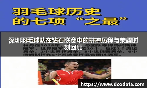 深圳羽毛球队在钻石联赛中的拼搏历程与荣耀时刻回顾